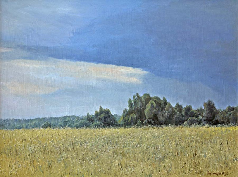 Летний ливень МДФ, масло, 50х70