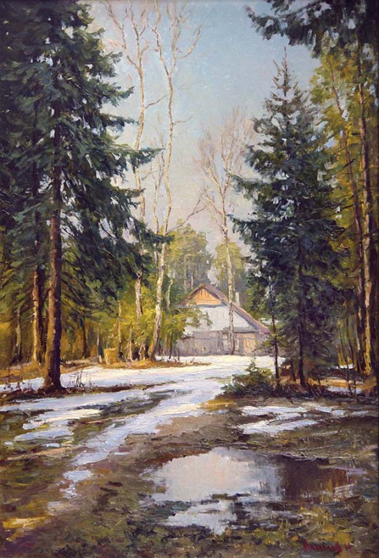 Весна МДФ, масло, 60х40