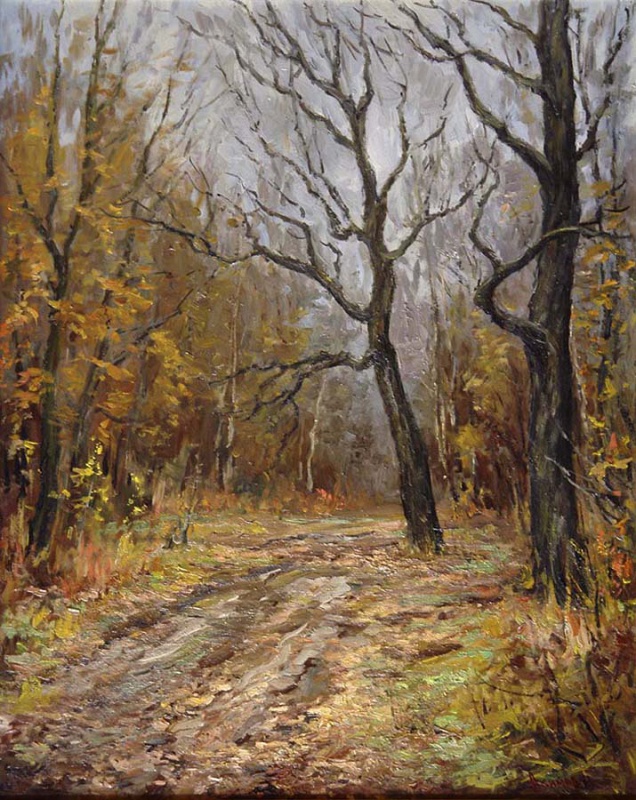 Мокрая осень Орг., масло, 50х40